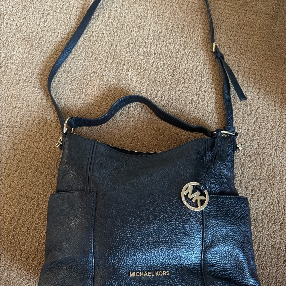 Michael Kors Black Leather Shoulder Bag